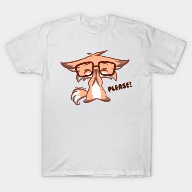 Cute Kawaii Nerd Fox please T-Shirt by Kyumotea